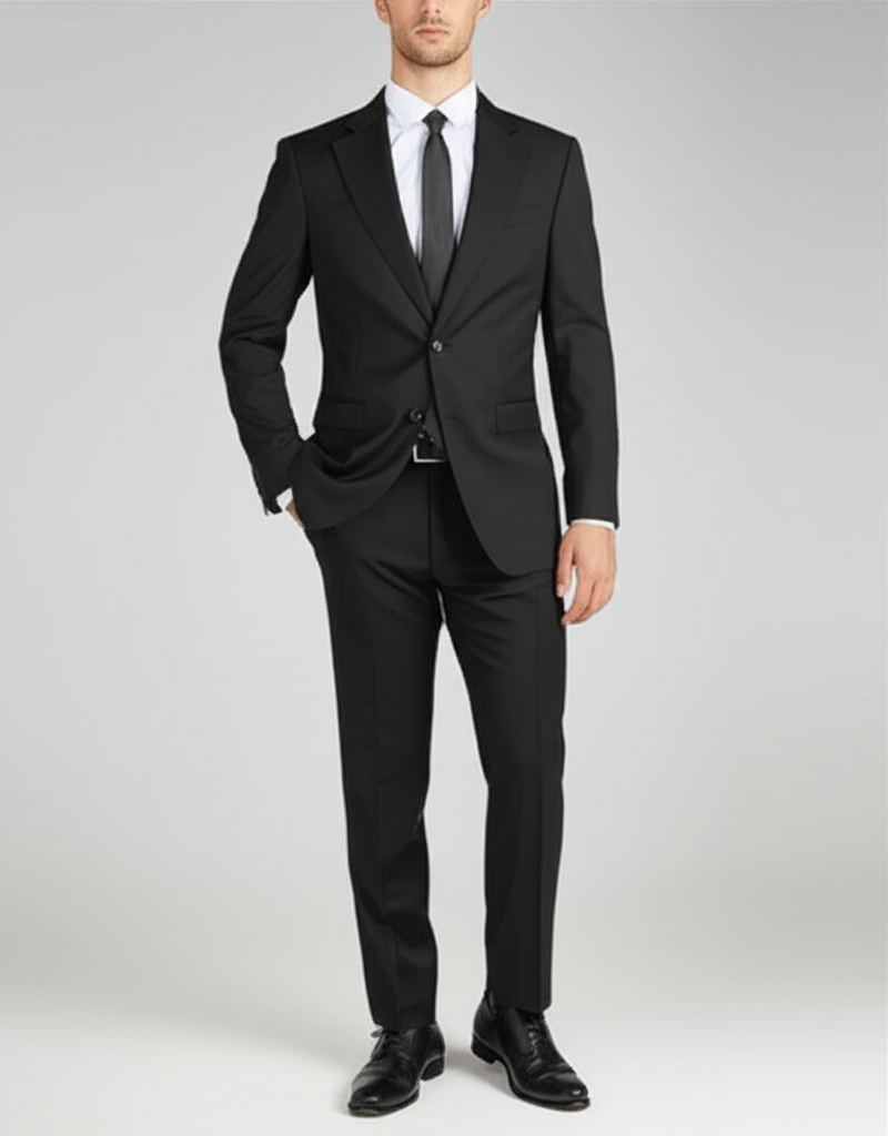 Black suit for a white business man